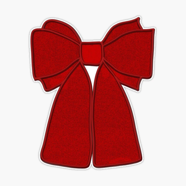 Red bow Sticker for Sale by jasminasheer