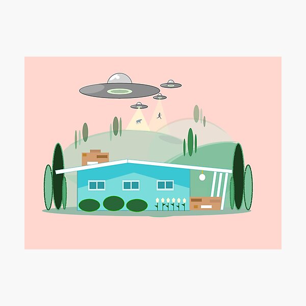 Atomic Sci-Fi Abduction Photographic Print
