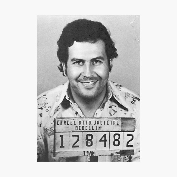 PABLO ESCOBAR MUGSHOT Photographic Print