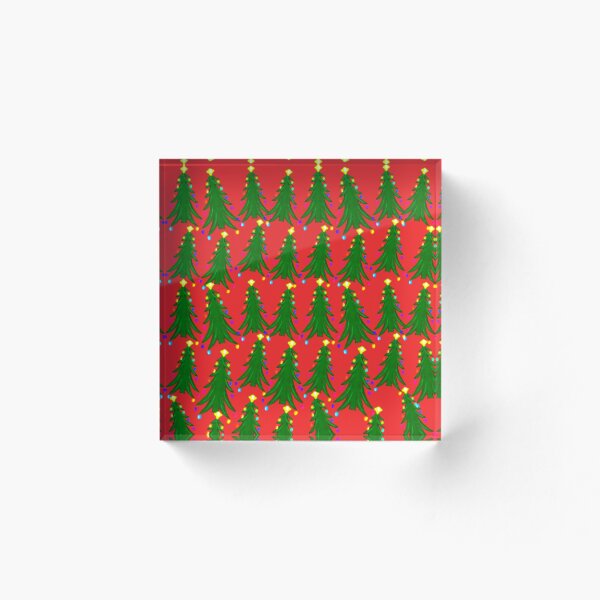 Item preview, Christmas trees pattern - red designed and sold by GinaDesignUK.