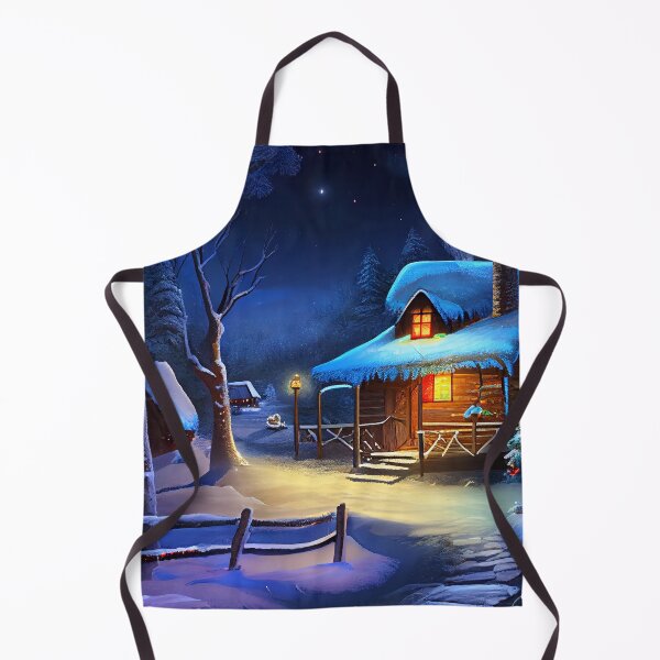 Artikelvorschau, Midnight Christmas Home Warm im Winter Digitale Malerei entworfen und verkauft von CodeAndColors.
