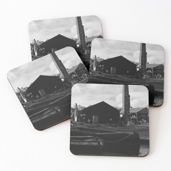Item preview, Narrowboat Moorings Black & White designed and sold by OnHeathAndMoor.