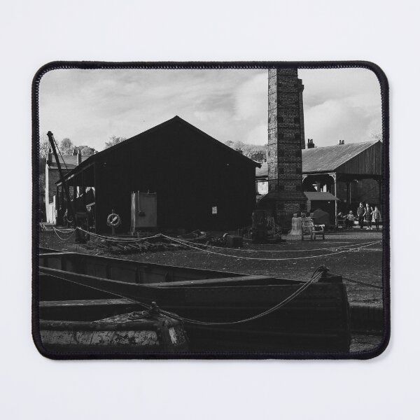Item preview, Narrowboat Moorings Black & White designed and sold by OnHeathAndMoor.