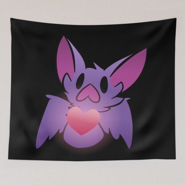 Item preview, Cute Purple Heart Bat designed and sold by VirtualFaries.