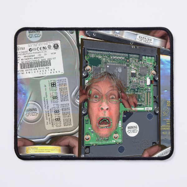 Item preview, crashed hard drive designed and sold by Margaret Hockney.