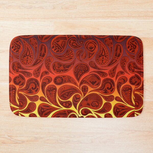 Item preview, Native American Inspired Red Lava Paisley Pattern Digital Illustrations By Kasey Dutton designed and sold by Caummon Thread.