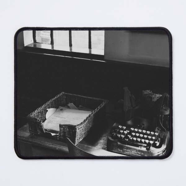 Item preview, Typewriter at the Window Black & White designed and sold by OnHeathAndMoor.