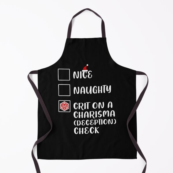 Item preview, Funny Nice Naughty D20 Crit On Charisma Deception Check Christmas designed and sold by BazaarTrades.