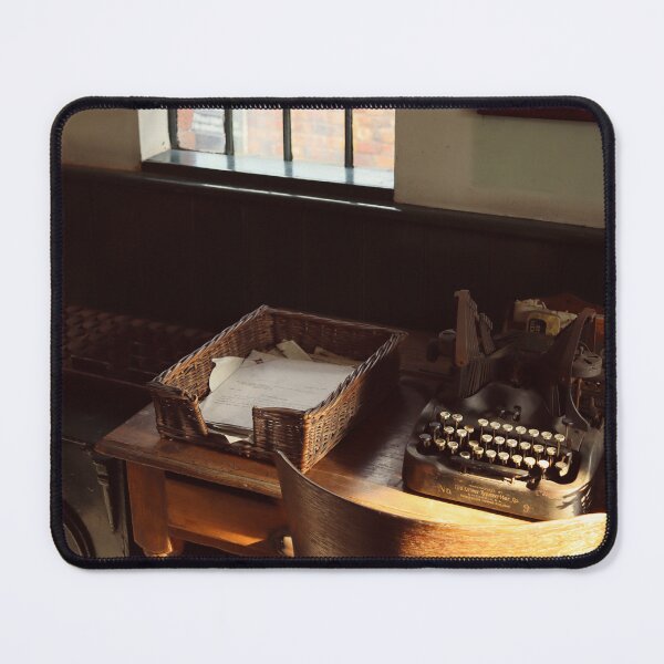 Item preview, Typewriter at the Window Autumn Sun designed and sold by OnHeathAndMoor.