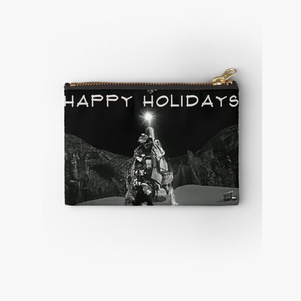 Item preview, Black and White Photo of UAP / UAP over a Christmas tree with Happy Holidays designed and sold by ADHDDESIGN.