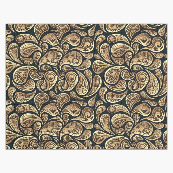 Item preview, Native American Inspired Gold Paisley Pattern Digital Illustrations By Kasey Dutton designed and sold by Caummon Thread.
