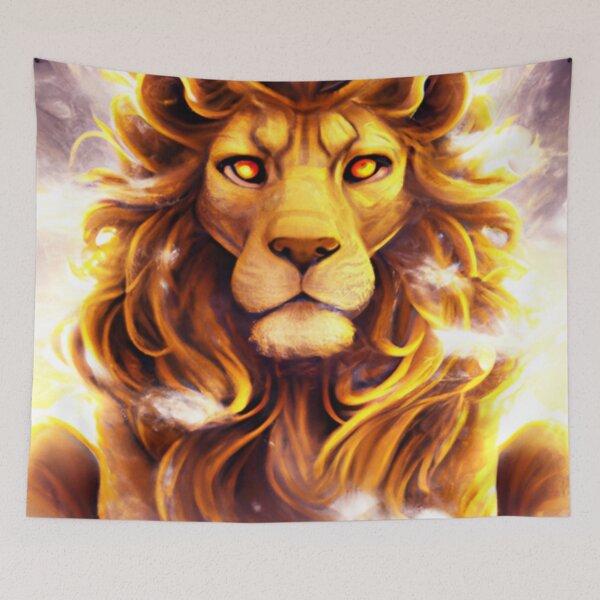 Item preview, Cutedom - Golden Lion In The Sky designed and sold by RaynbowCute.