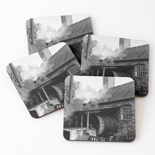 Item preview, Black & White Industrial Revolution Engine House designed and sold by OnHeathAndMoor.