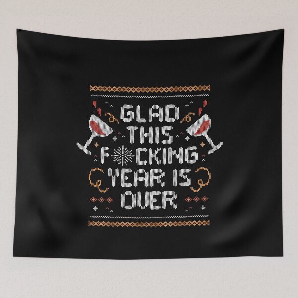 Item preview, Glad This Fucking Year is Over  - Funny Ugly Sweater Gift designed and sold by EduEly.