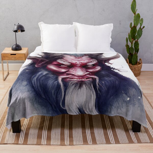 Item preview, Christmas Krampus Portrait Watercolor Art designed and sold by CGSGraphics.