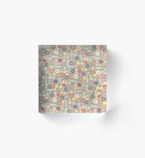Retro Music Collection Acrylic Block