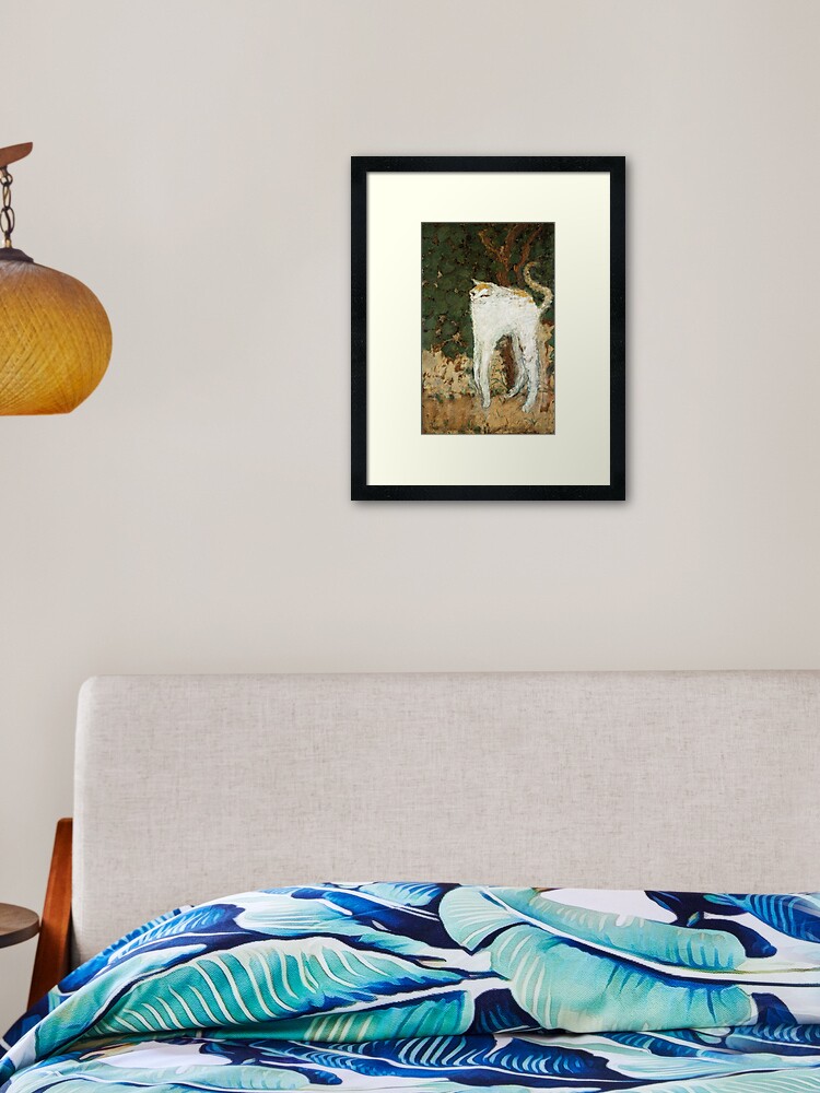Thumbnail 1 of 7, Framed Art Print, Le Chat Blanc by Pierre Bonnard designed and sold by nextstepdesigns.