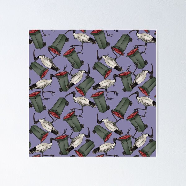 Bin Chicken - Purple Poster