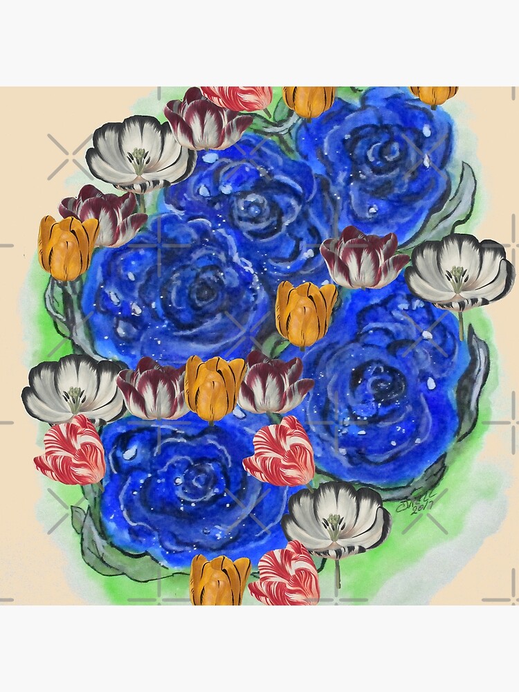 Blue Roses and Tulip Fantasy by cjkell