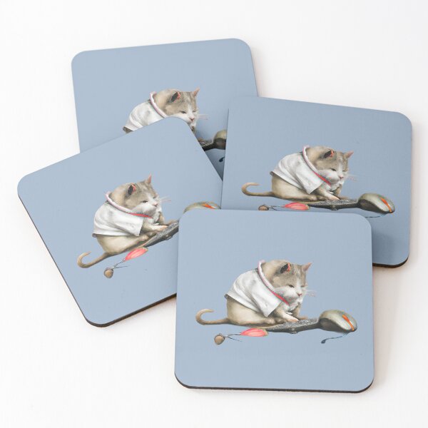 Item preview, Cute watercolor cat playing with a mouse, cat and mouse relationship, cat fight, children's story cat and mouse, Cat and mouse nursery art, vintage cat and mouse art print designed and sold by Artsareus.