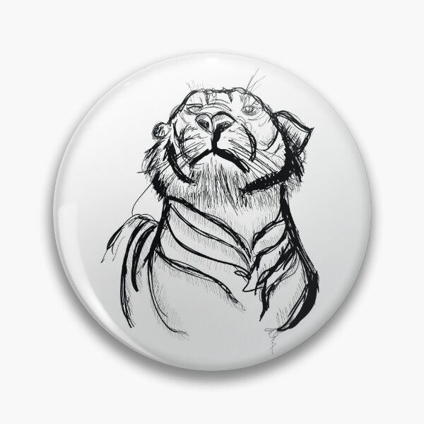 Item preview, tiger sketch illustration black and white sketch t-shirt | tiger t-shirt  designed and sold by KARTICK DUTTA.