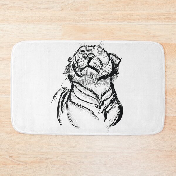 Item preview, tiger sketch illustration black and white sketch t-shirt | tiger t-shirt  designed and sold by KARTICK DUTTA.