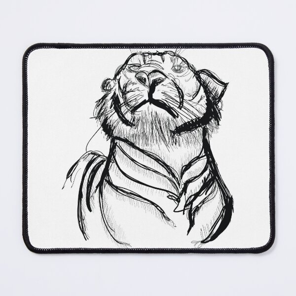 Item preview, tiger sketch illustration black and white sketch t-shirt | tiger t-shirt  designed and sold by KARTICK DUTTA.