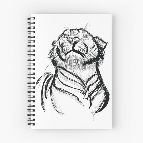 Item preview, tiger sketch illustration black and white sketch t-shirt | tiger t-shirt  designed and sold by KARTICK DUTTA.