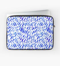 Aquarell blaue Pinselstriche Laptoptasche