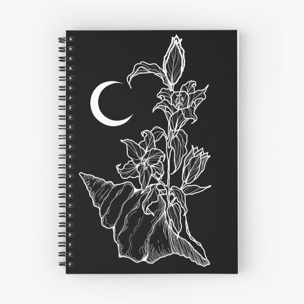 Item preview, White Seashell lilies line art designed and sold by Make.Studio-14946372-.