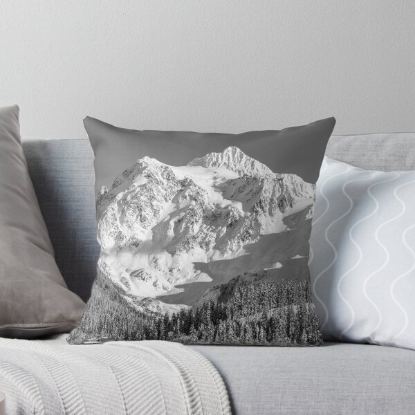 Item preview, Mt Shuksan Behind Mt Baker Resort Lodge in Black and White designed and sold by Open Range Studios.