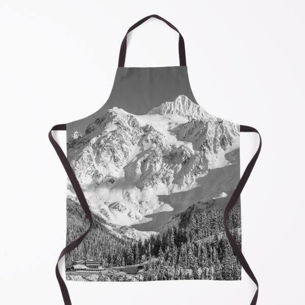 Item preview, Mt Shuksan Behind Mt Baker Resort Lodge in Black and White designed and sold by Open Range Studios.
