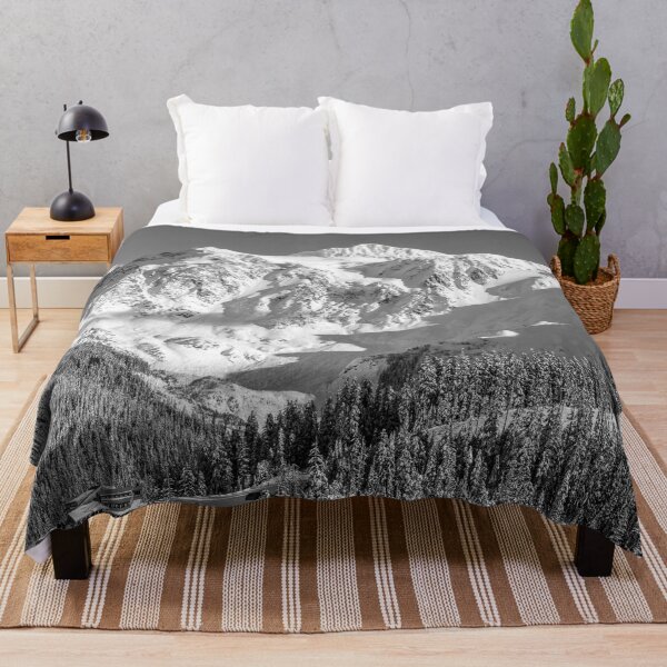 Item preview, Mt Shuksan Behind Mt Baker Resort Lodge in Black and White designed and sold by Open Range Studios.