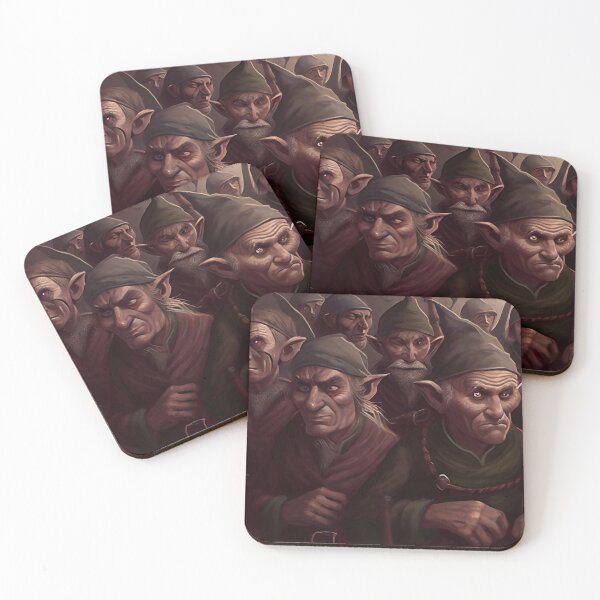 Artikelvorschau, Spooky Scary Gang of Evil Elves Weihnachts-Digital-Malerei entworfen und verkauft von CodeAndColors.