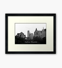 Explore. Discover. Framed Print