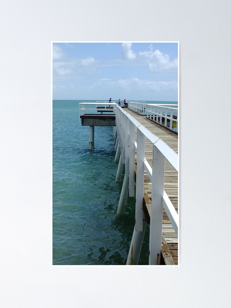 "Scarness Jetty, Hervey Bay, Qld, Australia" Poster by sandysartstudio
