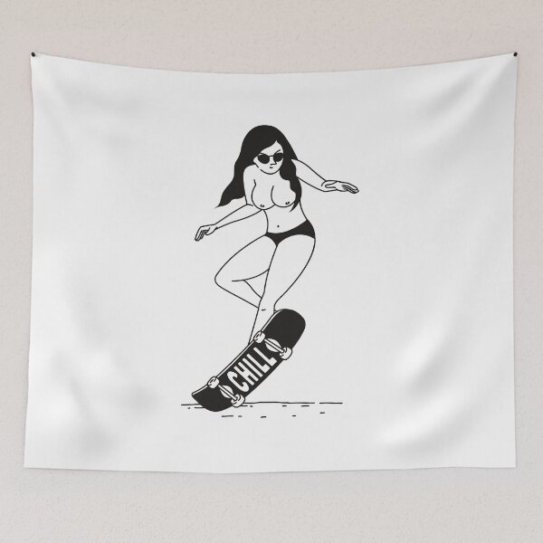 Item preview, Chill - A babe in Skateboard designed and sold by Diardo.