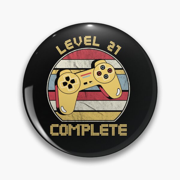Item preview,  Level 21 complete, video gamers ,21st anniversary, 21st birthday, funny gaming pun,celebration, vintage,70's palette, retro controller,  designed and sold by allycat57.