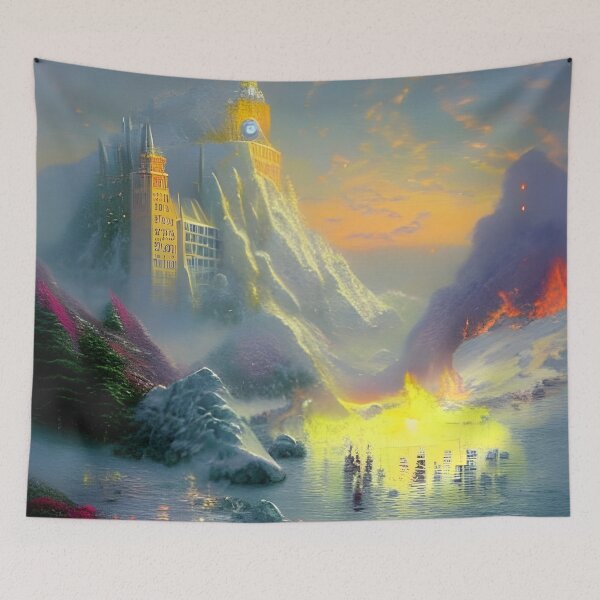 Item preview, The Land of Fire and Ice designed and sold by FamiliarPufferfish.