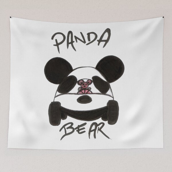 Item preview, Panda Bear Car Funny Art Drawing Gift designed and sold by HighArtDesigns.