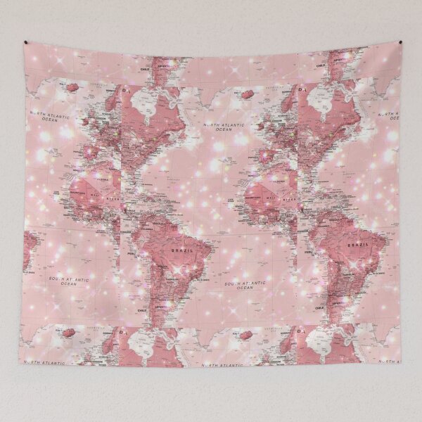 Item preview, Pink map designed and sold by osapg.