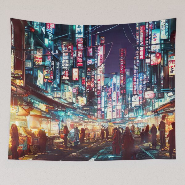 Item preview, Kaohsiung - Night Market Streets at Night Taiwan TW designed and sold by Y2Bot.
