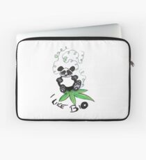 I Like Bio Panda Ganja Weed Vegan Art Laptop Sleeve