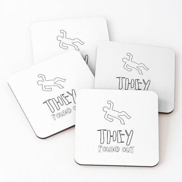 Item preview,  They Found Out Chalk Body Outline Meme (black) designed and sold by MillennialMemer.