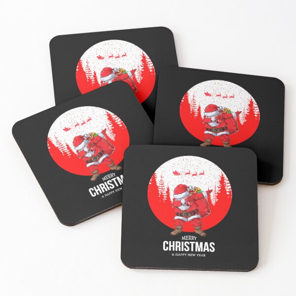 Artikelvorschau, Der Weihnachtsmann tupft durch den Schnee entworfen und verkauft von AitchDesigns.