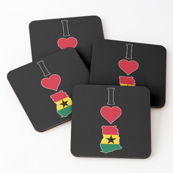 Item preview, I Love Ghana Vertical I Heart Ghanaian National Flag Map designed and sold by SportsStars.