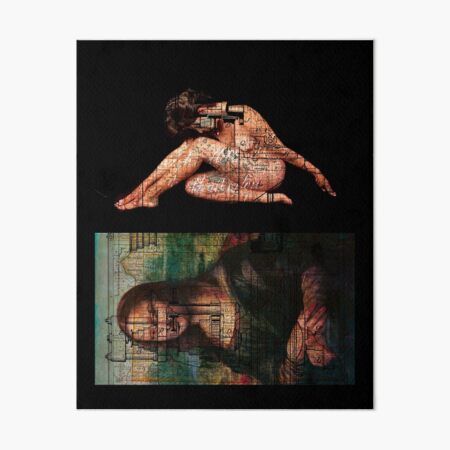 "Art Is Mysterious" Digital Collage Art Board Print