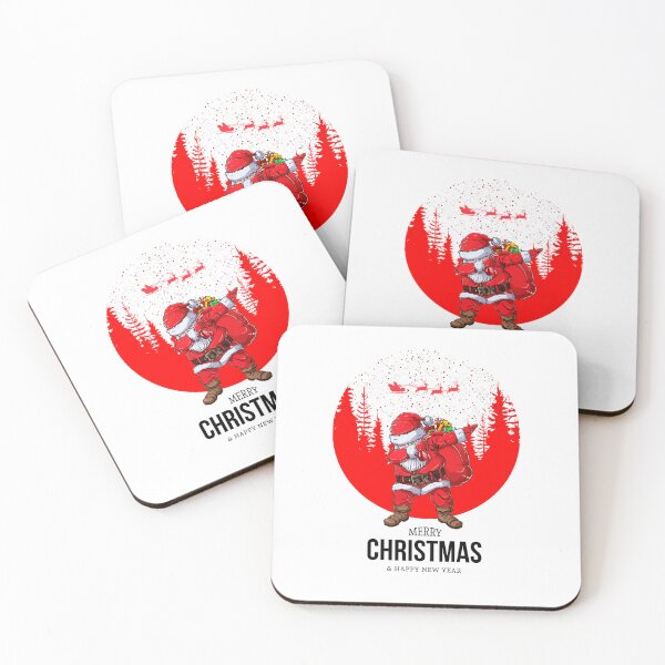 Artikelvorschau, Der Weihnachtsmann tupft durch den Schnee entworfen und verkauft von AitchDesigns.