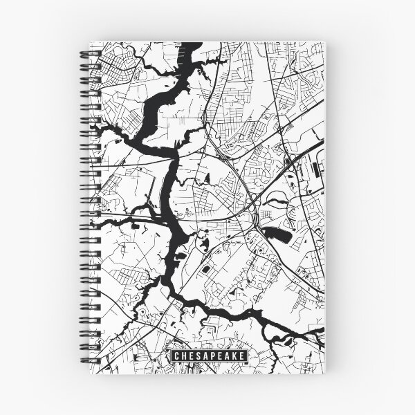 Artikelvorschau, Chesapeake, Virginia Street Map entworfen und verkauft von InkistPrints.