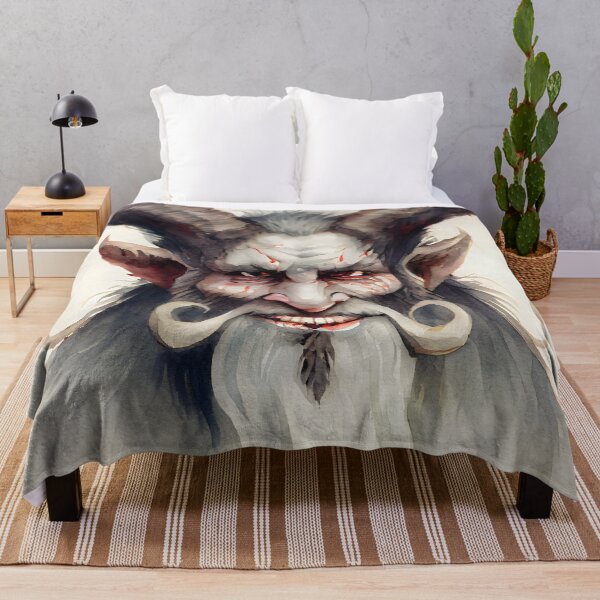 Item preview, Christmas Krampus Portrait Watercolor Art designed and sold by CGSGraphics.